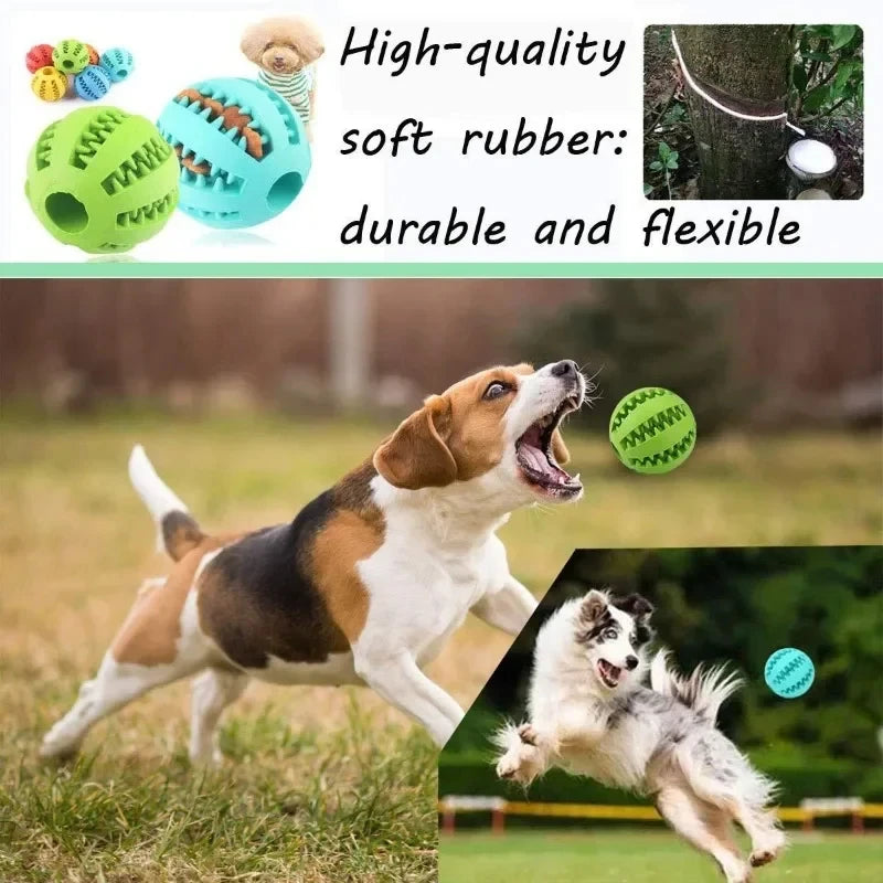 Indestructible Interactive Rubber Dog Ball