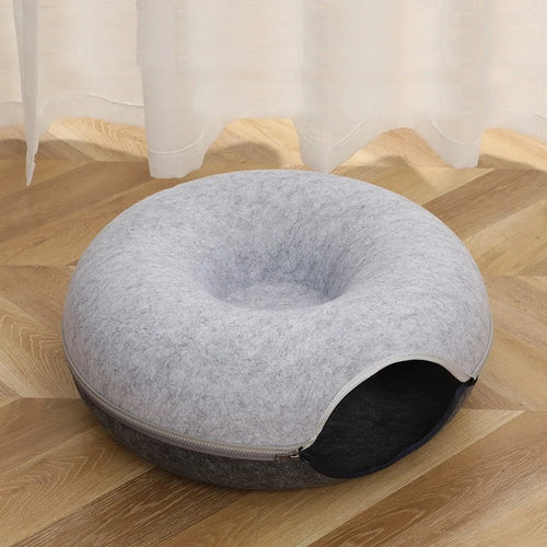 Cozy Cat Donut Tunnel Bed