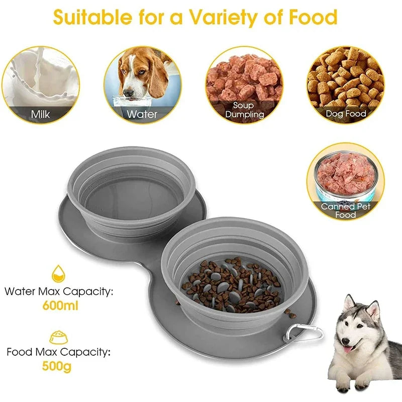 Foldable Non-Slip Pet Travel Bowls