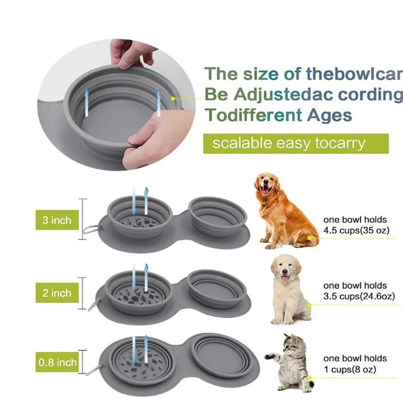 Foldable Non-Slip Pet Travel Bowls