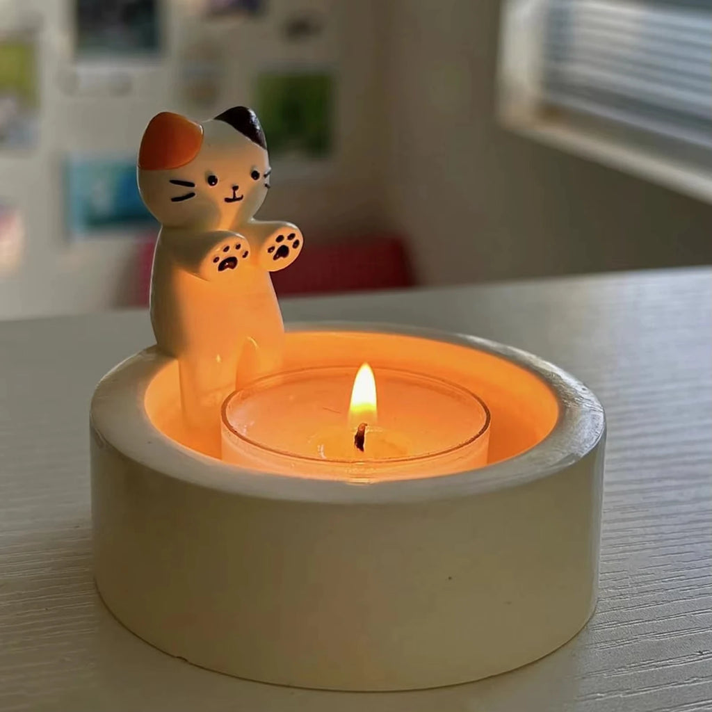 Whisker Warmth Cat Candle Holder