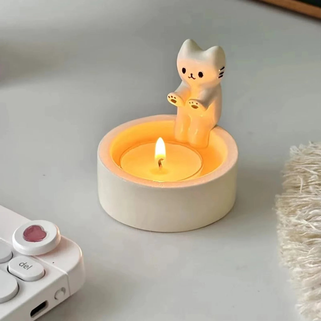 Whisker Warmth Cat Candle Holder