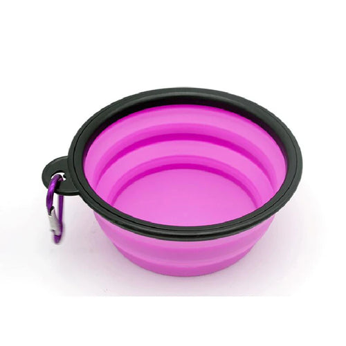 Folding Portable Silicone Dog Feeder Bowl